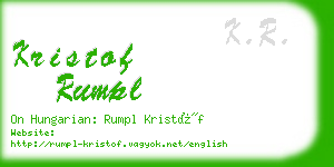 kristof rumpl business card